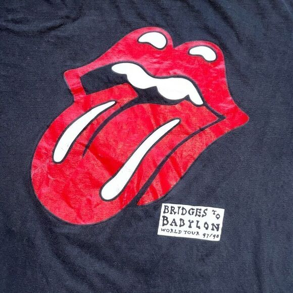 VINTAGE THE ROLLING STONE BRIDGES TO BABYLON 98 WORLD TOUR T-SHIRT XL - Picture 2 of 14